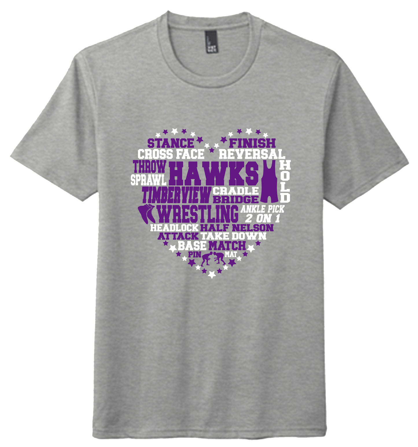 Timberview Wrestling Heart T-Shirt