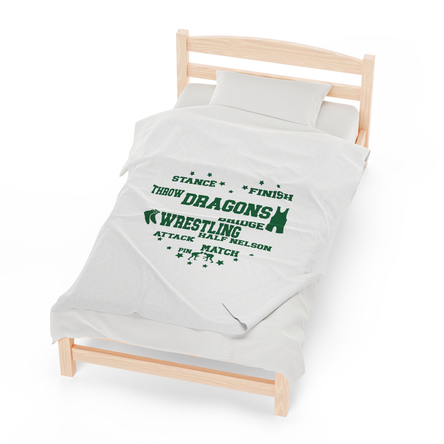 Dragon Wrestling Velveteen Plush Blanket