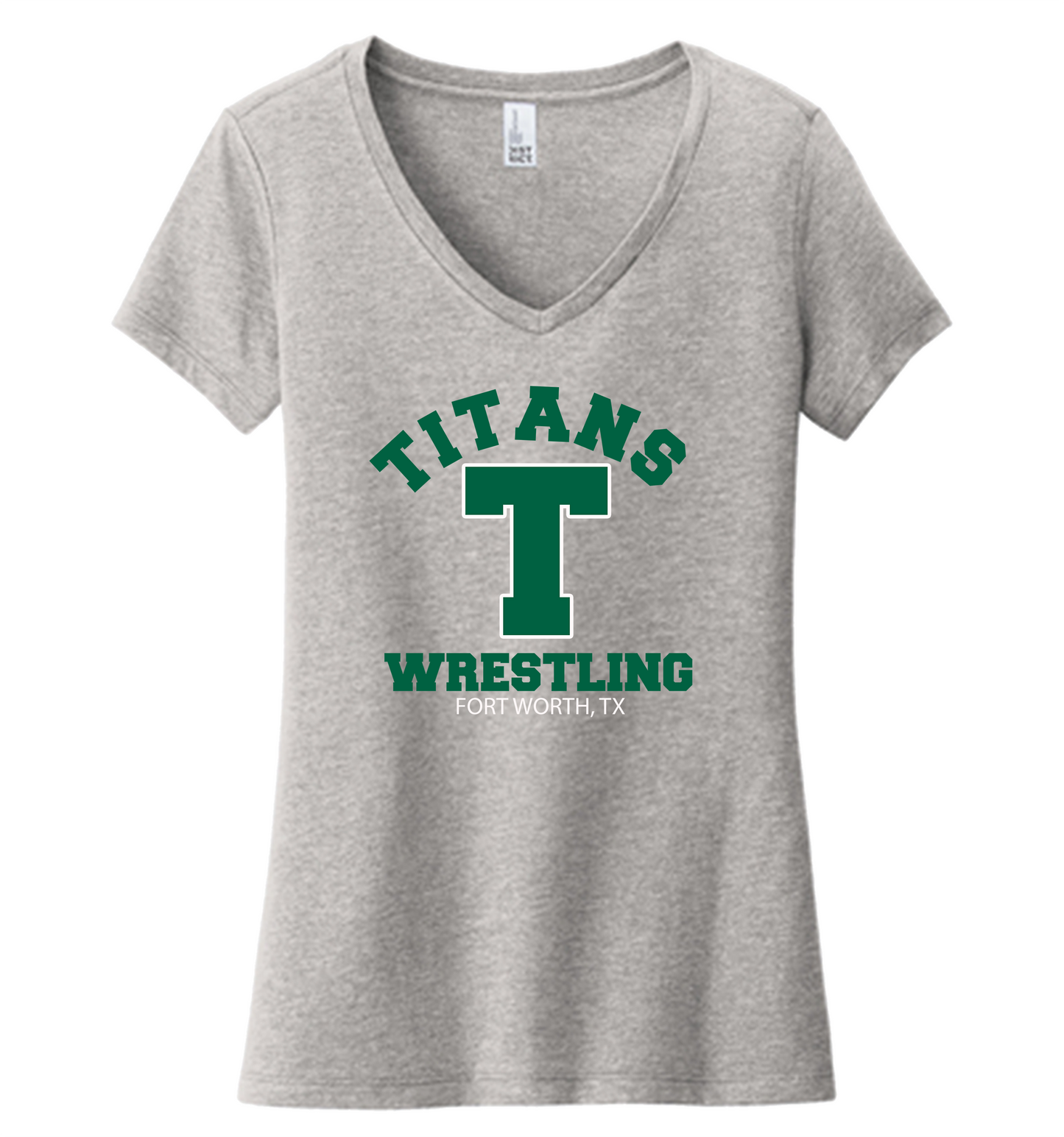 Trinity Springs Wrestling "T" V-Neck T-Shirt (Women's Cut)