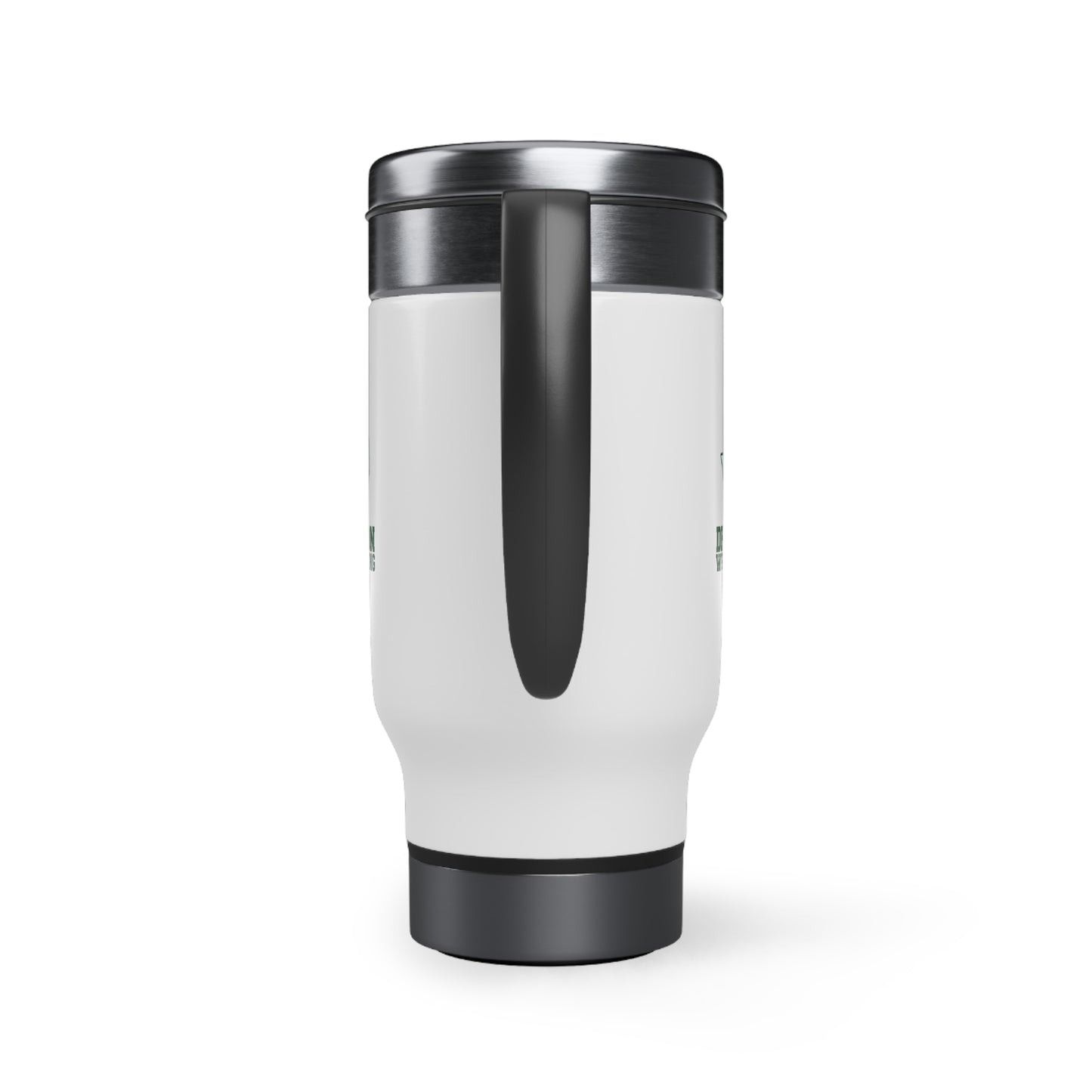 Dragon Wrestling Stainless Steel Travel Mug with Handle, 14oz