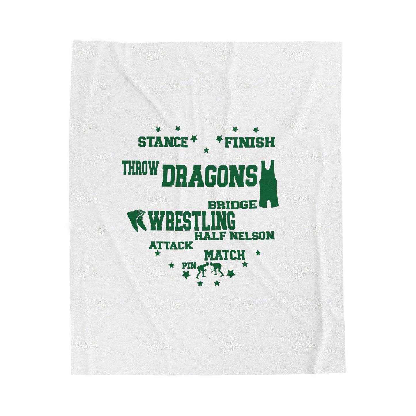 Dragon Wrestling Velveteen Plush Blanket