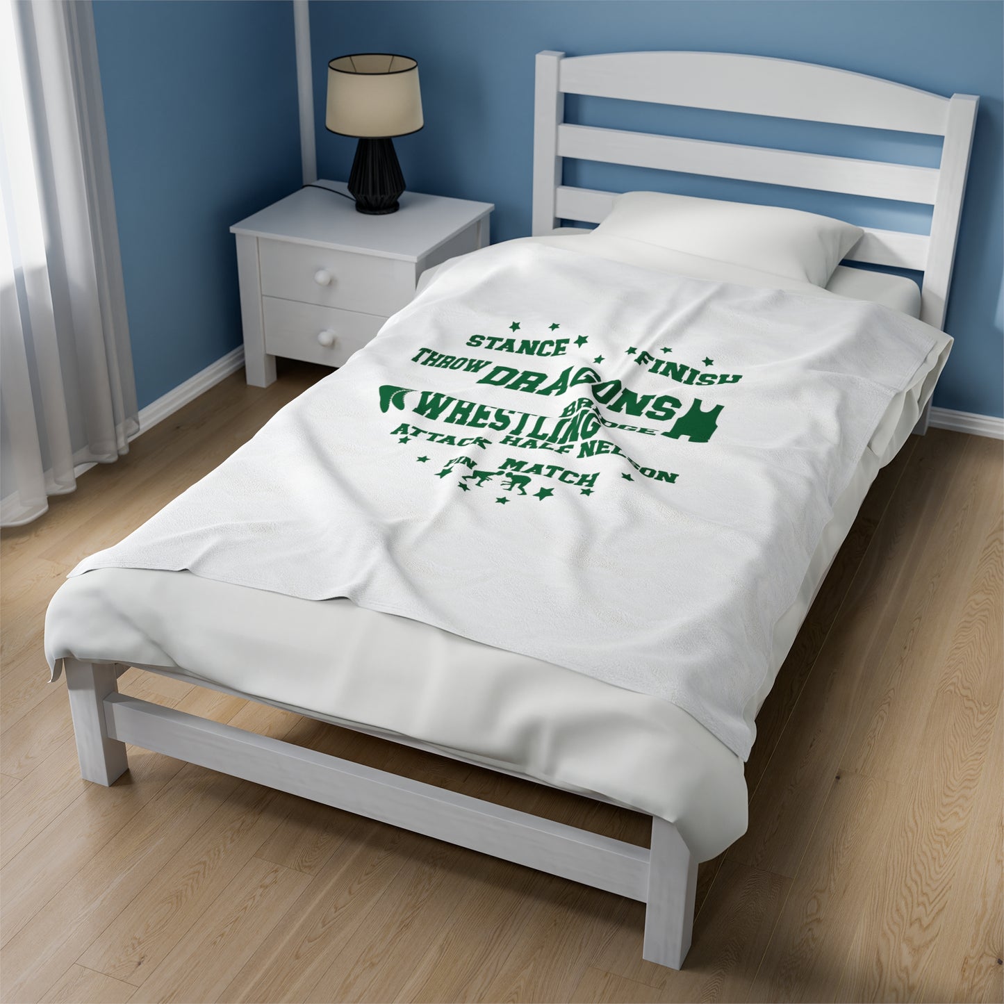 Dragon Wrestling Velveteen Plush Blanket