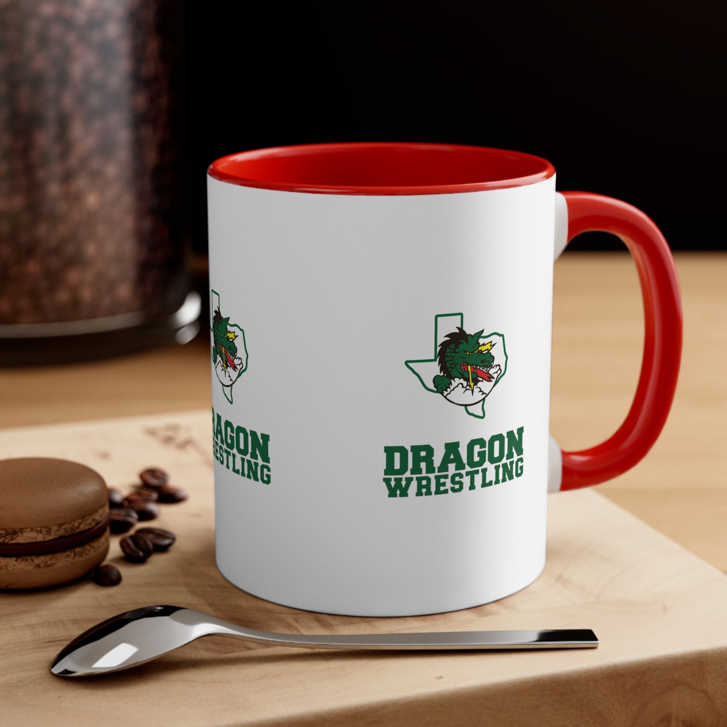 Dragon Wrestling Accent Coffee Mug, 11oz