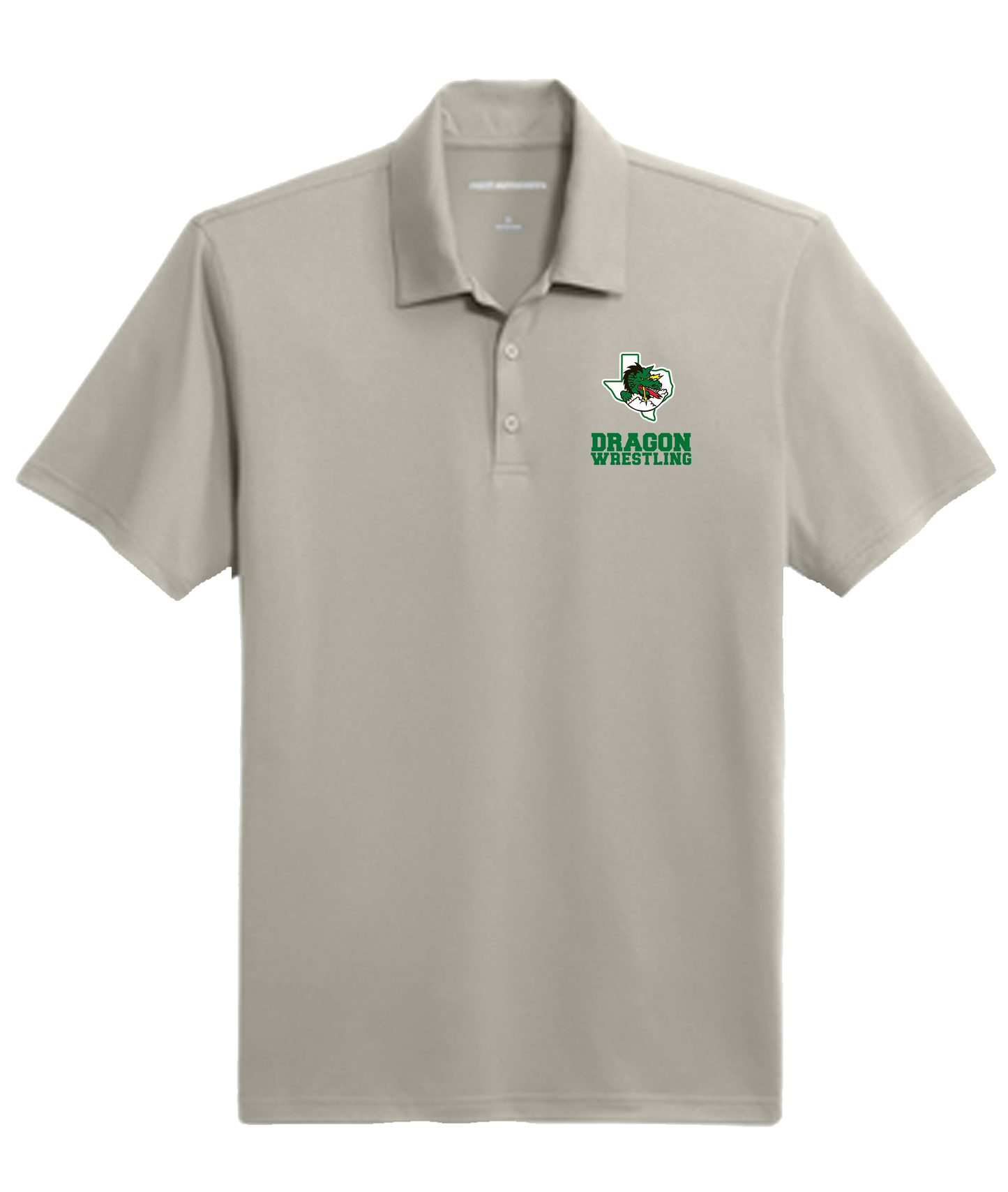 Dragon Wrestling Logo with Font Men's and Women's Performance Polo