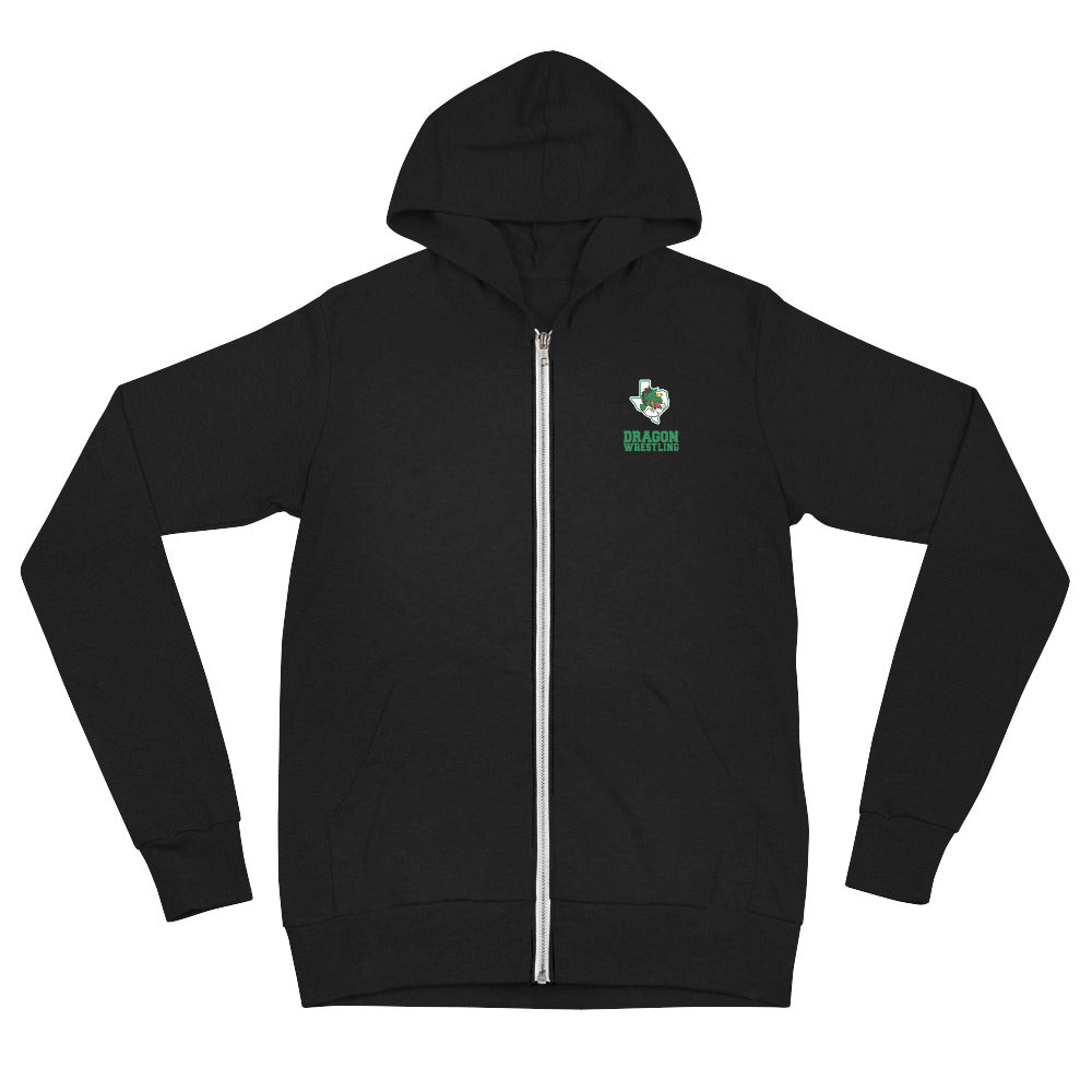 Dragon Wrestling Unisex zip hoodie (Embroidered)