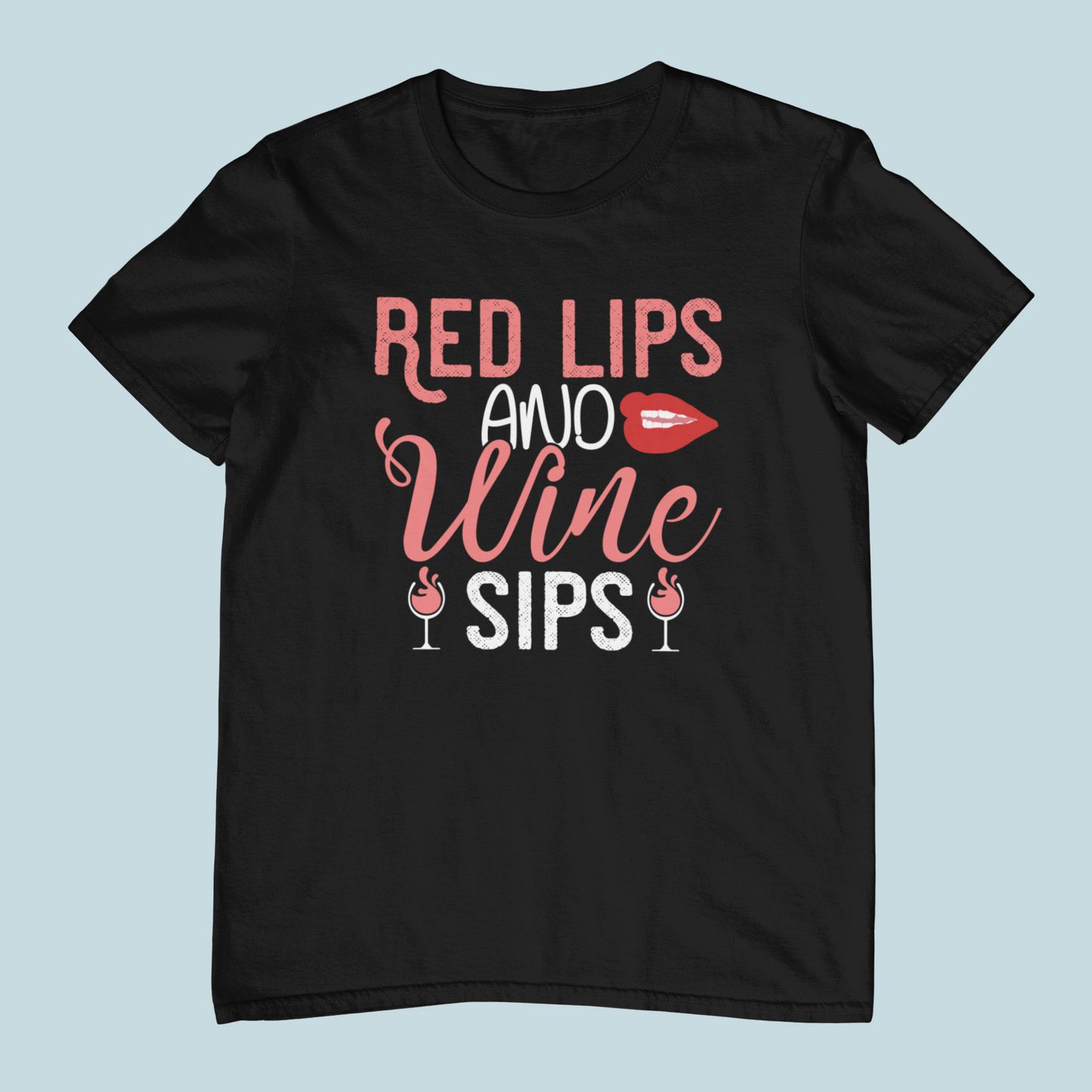 Red Lips & Wine Sips Design 2