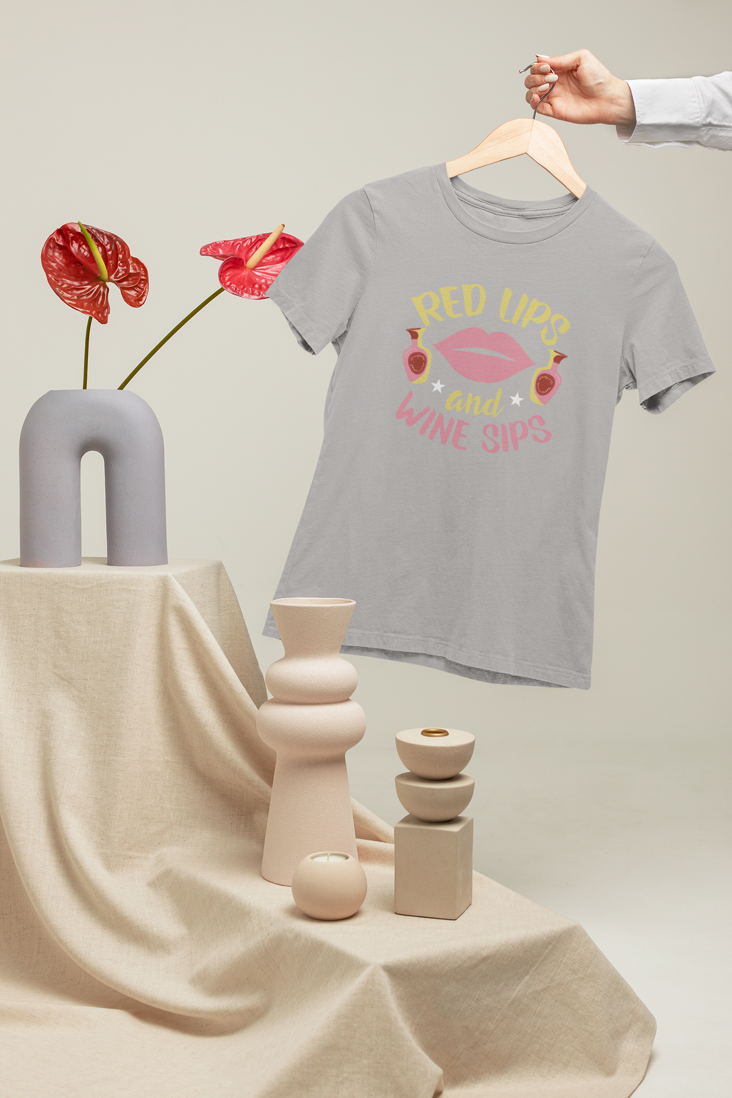 Red Lips & Wine Sips Design 4