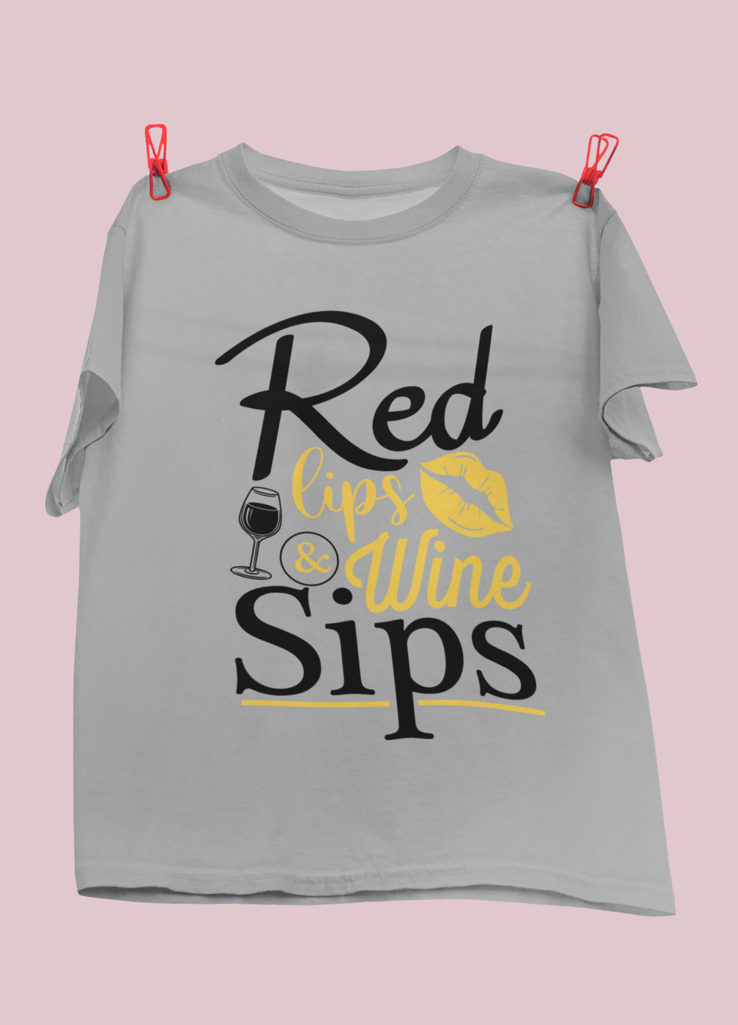 Red Lips & Wine Sips Design 1