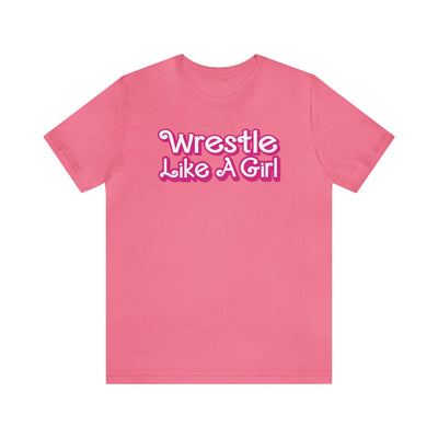 Wrestle Like A Girl in Barbie Font