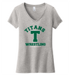Trinity Springs Wrestling "T"  V-Neck T-Shirt (Women's Cut)