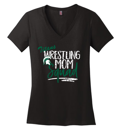 Trinity Springs Wrestling Mom Squad V-Neck T-Shirt (Women's Cut)