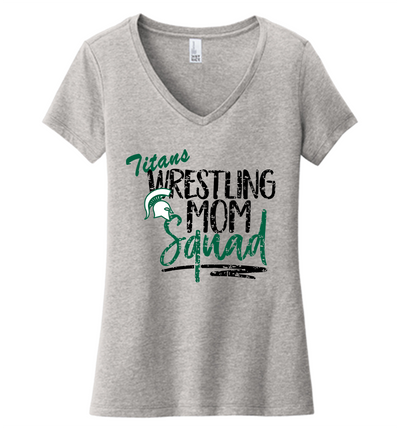 Trinity Springs Wrestling Mom Squad V-Neck T-Shirt (Women's Cut)