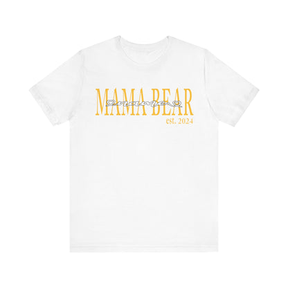 Mama Bear with customize name Short Sleeve Tee
