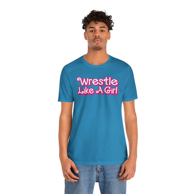 Wrestle Like A Girl in Barbie Font