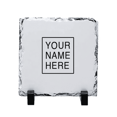 Blank Slate Rock Stone Customized Square Photo Frame with display holder