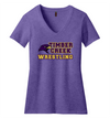 Timber Creek Wrestling Falcon V-Neck T-Shirt (Women's Cut)