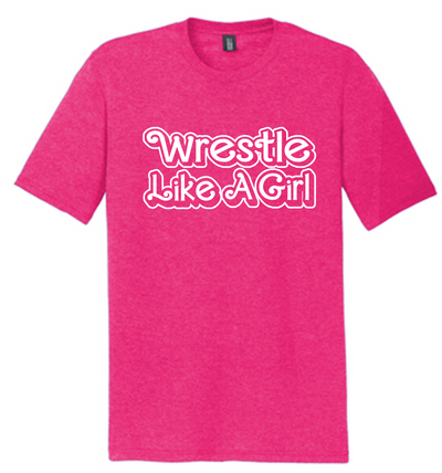 Wrestle Like A Girl in Barbie Font
