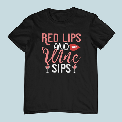 Red Lips & Wine Sips Design 2