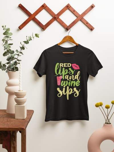 Red Lips & Wine Sips Design 3
