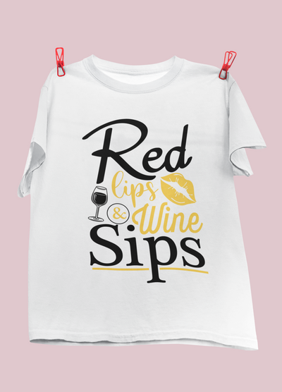 Red Lips & Wine Sips Design 1
