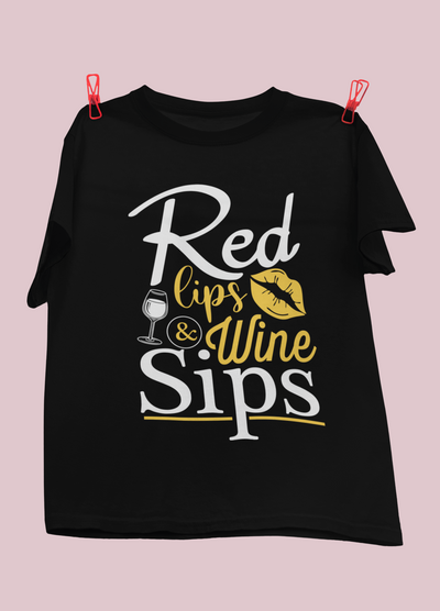 Red Lips & Wine Sips Design 1