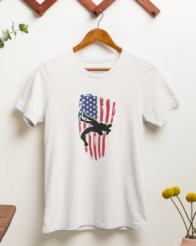 American Flag with Wrestler Design 2
