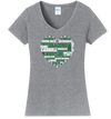 Dragon Wrestling Heart  V-Neck T-Shirt (Women's Cut)